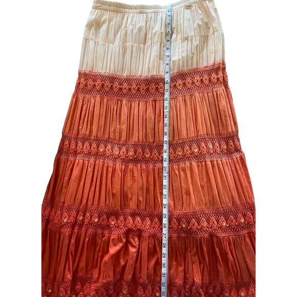 Women’s Valerie Stevens Size Medium Skirt and Shirt Beaded Ombré Skirt Elastic - Picture 11 of 16